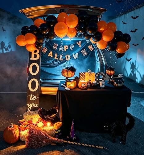 Halloween Balloons Black Orange Balloons Set, 50Pcs 12inch Black White Orange Confetti Latex Balloon Halloween Balloon for Celebration Party Bar Anniversary Graduation Decoration thumbnail 4