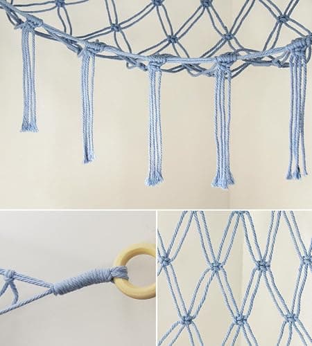 mirolam Stuffed Animal Storage Hammock Large Toy Hammock Net for Stuffed Animals Corner - Blue Plush Stitch Stuff Huggy Wuggy Toy Storage Room Decor thumbnail 4