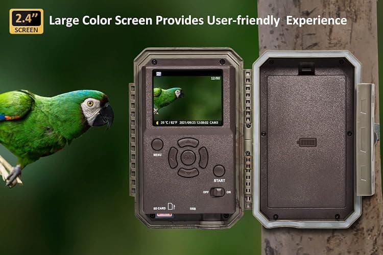 Meidase P70 Trail Camera, 64MP 1296p, Game Cameras with No-Glow IR Night Vision, Motion Activated, Waterproof for Wildlife Deer Cams, Hunting thumbnail 5