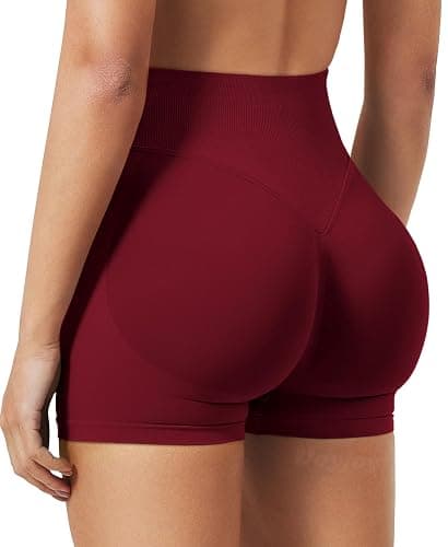 VOYJOY Women Workout Impact Shorts 2.5"/ 3.6"/ 4.5"/ 6" Scrunch Butt Lifting Gym Seamless Booty Biker Shorts thumbnail 2