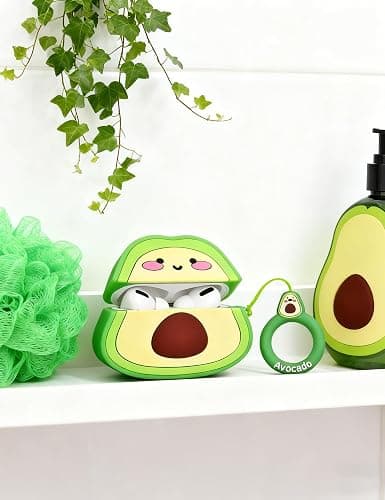Ention Adorable Case for AirPods Pro3 2025 Version Kawaii Cover Cartoon Shockproof Anime Cute Anti-Fall Cases Avocado thumbnail 5