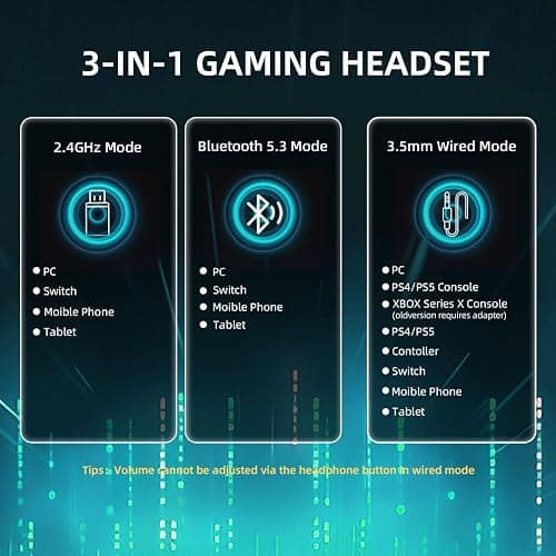 ATTACK SHARK L80PRO Wireless Gaming Headset Lightseed Tech- Built-in&Detachable Dual Microphone-Lightweight Headphone with Tri-Mode(2.4GHz USB C&A Dongle/BT/Wired)-for PC Mac Switch Win-White thumbnail 3