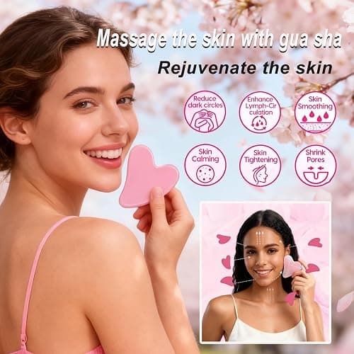 Sakura Skin Care Set Christmas Birthday Gifts for Teen Girls -Skincare for Girls 10-12 - Kids Skin Care Set for girls Ages 8-12 - Kids Skin Care for Teens 10-12 - Skin Care Kit for Women with Gua Sha thumbnail 4