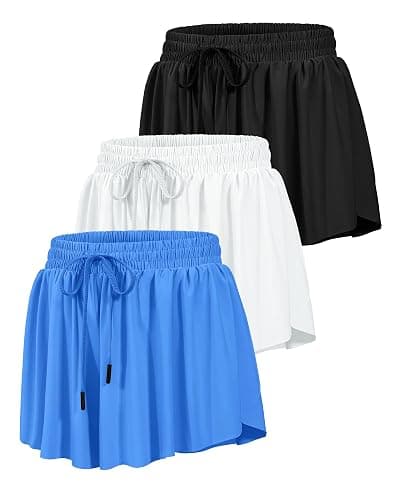 HASMES Girls Butterfly Shorts Teen Flowy Athletic Shorts for Running Dance Cheer 5-14Y - Image 1