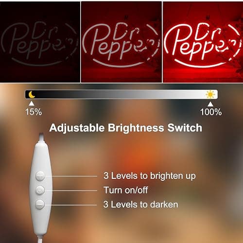 AHlove Neon Signs for Wall Decor，Neon Lights for Bedroom Led Business Signs Suitable for Drinks Shop、Man Cave、Christmas Gifts，16 * 10Inch(red) thumbnail 4