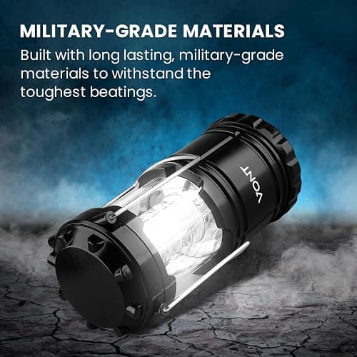 2 Pack LED Lantern Flashlights - Camping Lantern - Collapses - Suitable for: Hiking, Camping, Emergencies - Lightweight - Water Resistant thumbnail 5