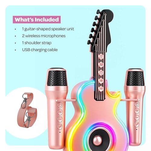 Karaoke Machine for Kids - Mini Toy Microphone for Girls - Gifts for Girl | Birthday Gift for 3 4 5 6 7 Year Old Girls - Little Girl Toys 3-5 Years - Girls Toys Age 6-8 - 4 Year Old Girl Birthday Gifts thumbnail 7