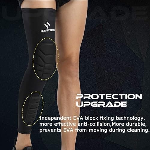 Knee Calf Padded 2 Pack Compression Leg Sleeve Shin Protective Support thumbnail 3