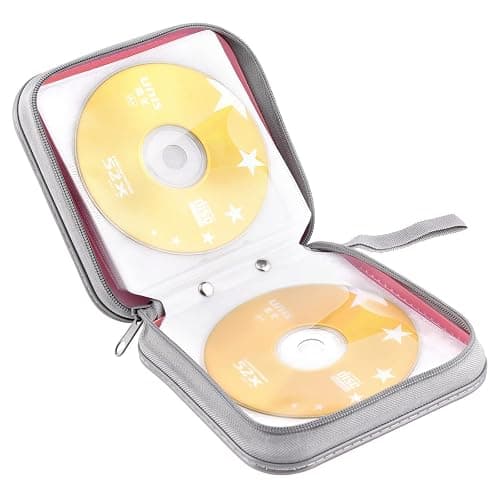 Bivisen CD/DVD Case Wallet, Light Pink, 48 Capacity, Durable Plastic and Non-Woven Fabric Material, Easy to Carry and Organize CDs and DVDs thumbnail 5