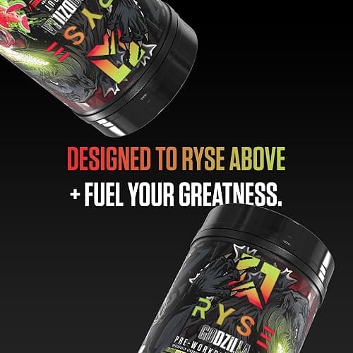 RYSE Godzilla X Noel Deyzel Pre Workout Powder - Sour Watermelon - 400mg Caffeine, High Stim Pre-Workout for Men & Women with Citrulline & Beta Alanine - Energy, Pump & Focus - 20/40 Servings thumbnail 7