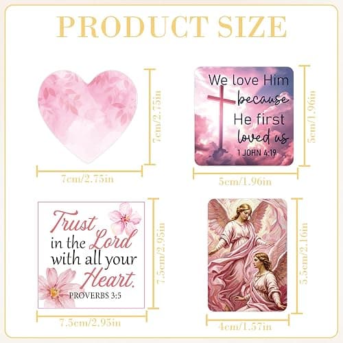 Prayer Board Kit for Black Women, 162 Pcs Pink Black Girl Vision Board Supplies Set with Bible Verse Cards Stickers Envelopes Pins, Christian Décor for Home School Office Church (No Board) thumbnail 3