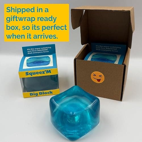 Premium Big Block Squeez'M Cube – 35% Larger Than The Standard Squishy Cube, Toy for Kids & Adults - Sensory Fidget for Stress Relief, Focus & Play – Colorful, Durable, Gift-Ready – ASTM Certified 3+ thumbnail 6