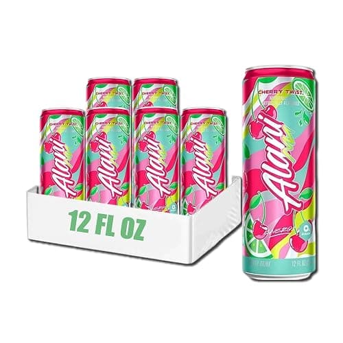 NEW Alani CHERRY TWIST Sugar Free, Low Calorie Energy Drinks, 12 oz (6 pack) - Image 1