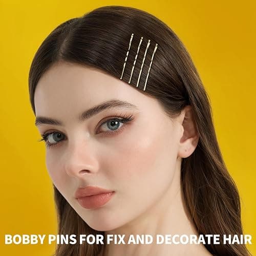 Teenitor 100Pcs Blonde Bobby Pins, Bobby Pins Blonde Gold Hair Pins, Gold Hair Pins for Women 2inch thumbnail 6