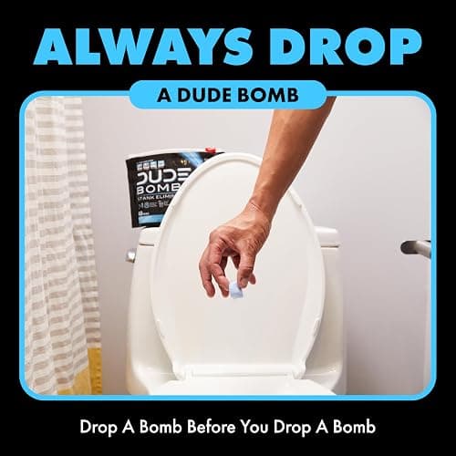 DUDE Bombs - Toilet Stank Eliminator - 1 Pack, 40 Pods - Fresh Scent 2-in-1 Stank Eliminator + Toilet Bowl Freshener - Refreshing Blend of Lavender, Cedar, Lime, and Eucalyptus thumbnail 2