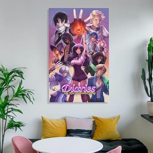 GERRIT Anime Aphmau Diaries Canvas Poster Canvas Wall Art Posters For Room Aesthetic And DecorCanvas Painting Wall Art Poster for Bedroom Living Room Decor 24x36inch(60x90cm) Unframe-style thumbnail 6