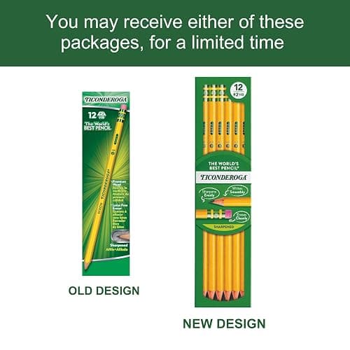 Ticonderoga Wood-Cased Pencils, Pre-Sharpened, 2 HB Soft, Yellow, 12 Count thumbnail 7