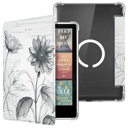 CoBak Magnetic Case for 7" Kindle Paperwhite 12th Gen 2024 and Kindle Colorsoft - Compatible with iPhone MagSafe, for Samsung/Belkin/Anker Wireless Charging Pads, Clear Back Cover, Auto Sleep Wake - Image 1