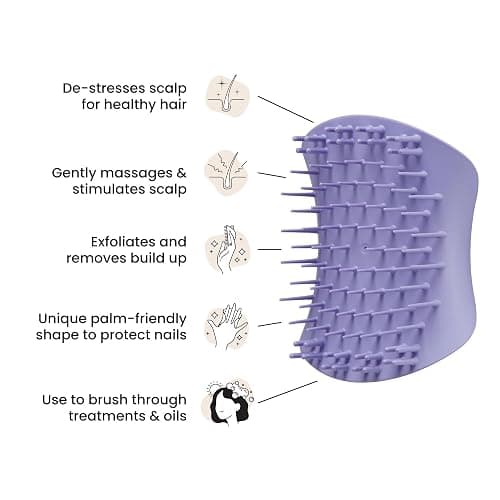 Tangle Teezer Scalp & Shampoo Hairbrush, to Exfoliate, Massage, and Cleanse, for All Hair Types, Lavender Lite Purple thumbnail 3