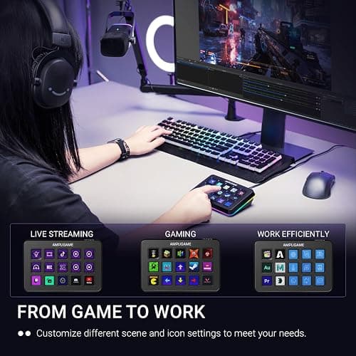 Fifine AmpliGame Stream Controller with 15 Macro Keys, Streaming Keyboard with Trigger Actions in OBS/Twitch/YouTube/Streamlabs, Shortcut Buttons Keypad Works with Mac and PC-D6 thumbnail 6
