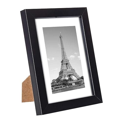 upsimples 5x7 Picture Frame Set of 10, Display Pictures 4x6 with Mat or 5x7 Without, Multi Photo Frames Collage for Wall or Tabletop Display, Black thumbnail 3