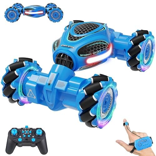 UFOLED Gesture Sensing RC Stunt Car, Remote Control 2.4GHz 4WD Hand Controlled Car Toys for Boys and Girls Ages 6-12, 360° Rotating Drift RC Cars with Lights and Music, Ideal Birthday and Xmas Gift - Image 1
