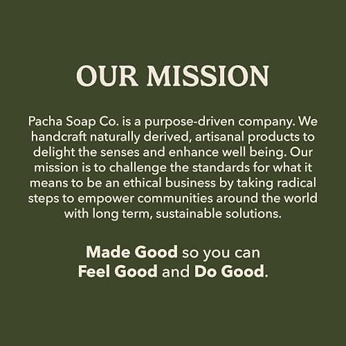 Pacha Soap Co. Bar Soap, Earthy Clean Bundle – Coconut Lemon, Dirty Hippie & Clarifying Charcoal, Handcrafted, Hydrating, Artisan Face Wash, Hand Cleanser & Body Wash, Made in USA, 3-Pack (4 oz ea) thumbnail 9