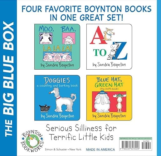 Boynton's Greatest Hits The Big Blue Box (Boxed Set): Moo, Baa, La La La!; A to Z; Doggies; Blue Hat, Green Hat thumbnail 2