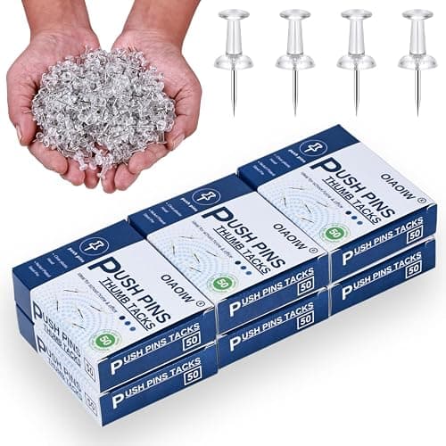 300pcs Clear Push pins for Bulletin Board Thumb Tacks for Walls pushpins Wall pins - Image 1