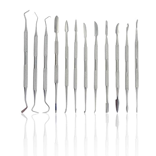 CYNAMED Stainless Steel Spatula Wax & Clay Sculpting Tool Carver Set (12PK) - Image 1