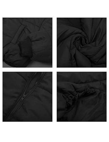 Lumister Womens Lightweight Quilted Jacket Long Sleeve Stand Collar Zipper Cropped Puffer Jacket Coat thumbnail 7