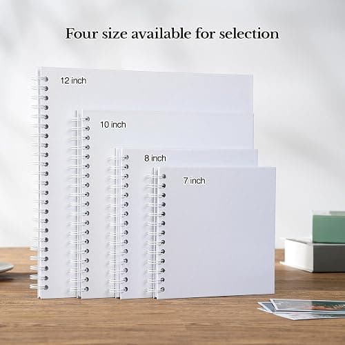 potricher 8 x 8 Inch DIY Scrapbook Album 40 Pages Hardcover Kraft Paper Scrap Book Photo Albums Memory Book for Wedding and Anniversary Family (White, 8 Inch) thumbnail 6