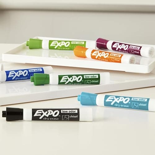 Expo Dry Erase Markers, Whiteboard Markers with Low Odour Ink, Chisel Tip, Assorted Colours, 16 Count thumbnail 9