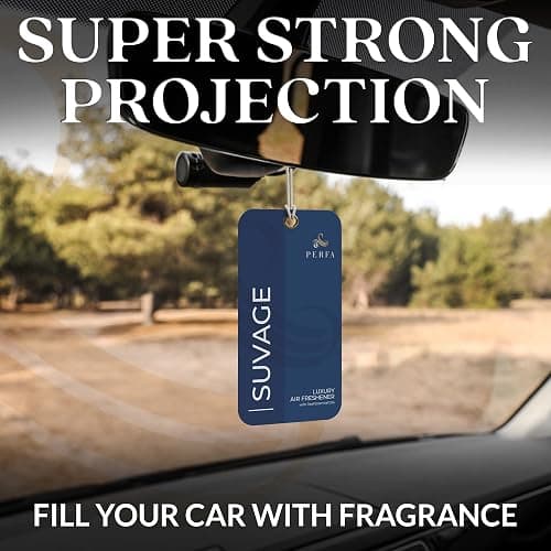 Card Car Air Freshener for Men - Solvère Inspired Perfume Scent by Perfa | Luxury Fragrance - Neutralizes Lingering Smells - Air Freshener with Odor Eliminating Technology - Perfect for Any Vehicle thumbnail 5