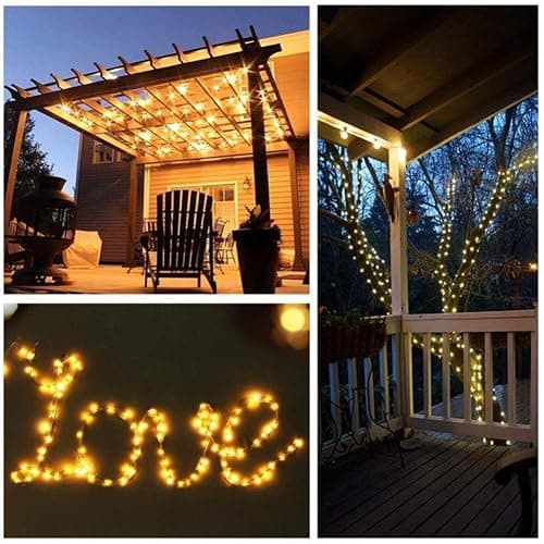 Mintlemon Fairy Lights 33ft 100 LEDs, 8 Lighting Modes Dimmable String Lights with Remote, USB Powered Twinkle Lights for Bedroom Garden Wedding Party Backdrop Tapestry Canopy Gazebo thumbnail 7
