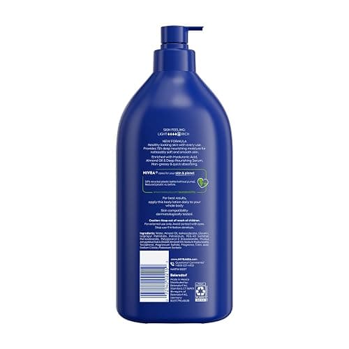NIVEA Essentially Enriched Body Lotion Very Dry Skin, Almond Oil 33.8 Fl Oz | Value Size, Quick-Absorbing 72-Hour Moisture Cream for Dry Skin with Hyaluronic Acid, Dermatologically Tested thumbnail 13