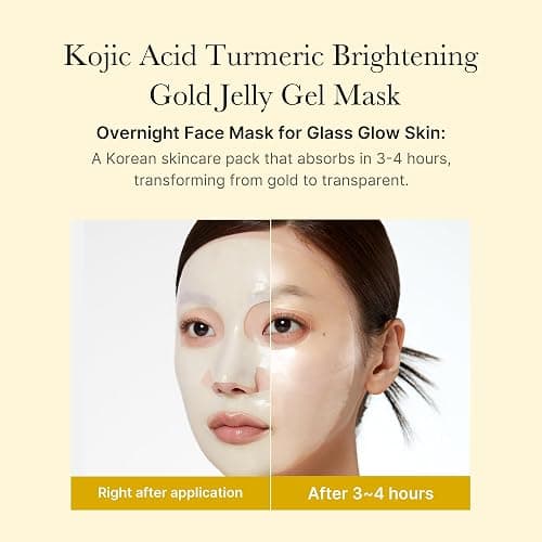 medicube Kojic Acid Turmeric Brightening Gold Jelly Gel Mask | Overnight Face Mask for Glass Glow Skin- Elasticity, Hydrating, Firming and Moisturizing | Korean Skincare, 28g x 4ea thumbnail 2