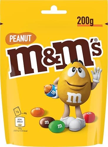 M&M'S Peanut Bonbons Chocolat au Lait et Cacahuètes Sachet 200g | Bonbons chocolat M&M'S au lait avec cacahuètes croquantes en format pratique à partager pour vos pauses gourmandes thumbnail 3