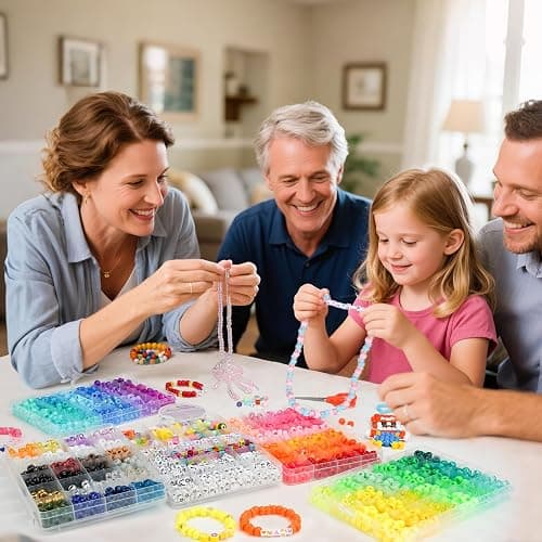 Gionlion 96 Colors 3550 Pcs Pony Beads Bracelet Making Kit, 5 Boxes Friendship Bracelet Kit with Letter Beads 6x9mm Rainbow Kandi Bead for Bracelets Jewelry Keychain Making Kit, Crafts Gifts for Kids thumbnail 3