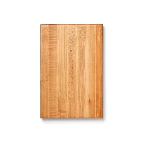 John Boos R-Board Series Rectangular Wooden Maple Cutting Board 18”x12” – 1.5” Thick, 10-lb Reversible Butcher Block with Edge-Grain & Finger Grips – Made in the USA - Image 1