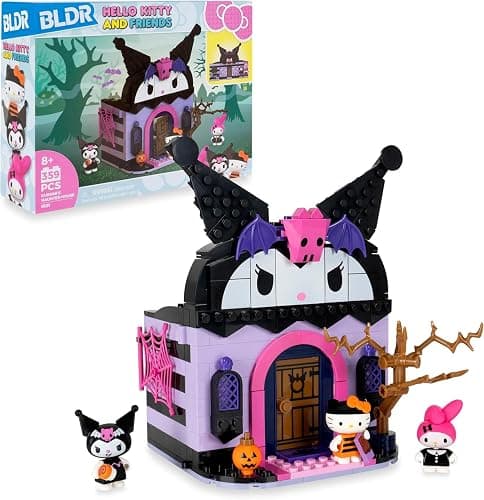 BLDR Hello Kitty and Friends Kuromi’s Haunted House Building Set - Hello Kitty, Kuromi, & My Melody Minifigures - Gift for Kids and Sanrio Fans Ages 8+, 0131 - Image 1