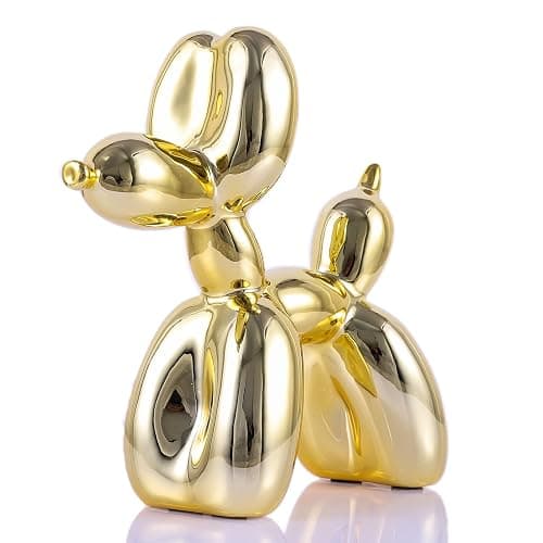 XIAOMAGG Balloon Dog Sculpture Modern Home Decor Collectible Figurines Funky Statues for Bedroom Trendy Animal Decor for Coffee Table Living Room Decor Art Resin Decor Office Standing Desk Decor - Image 1