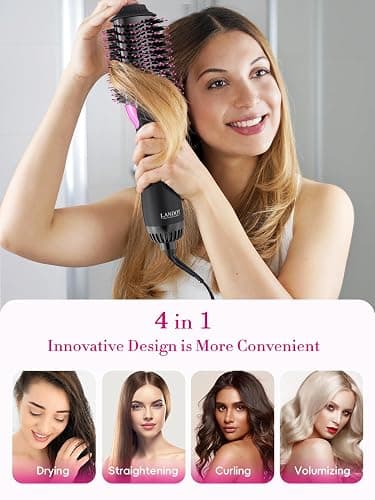 Hair Dryer Brush Blow Dryer Brush in One - Plus 2.0 One-Step Hot Air Brush - 4 in 1 HairDryer Styler and Volumizer for Drying Straightening Curling Volumizing Hair thumbnail 2