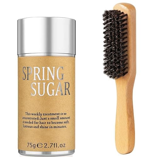 Slick Back Hair Brush & Hair Wax Stick Set for Slick Back – Boar Bristle Hair Brush for Sleek, Control, Flyaways & Baby Hairs – Slick Back Brush for Women, Dancer, Cheer - Image 1