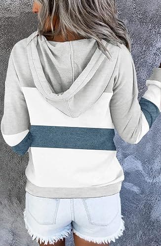 VIEACTIVEWEAR Hoodie for Women Tie Dye Sweatshirt Button Down Tops Casual Long Sleeve Oversize Pullover thumbnail 5