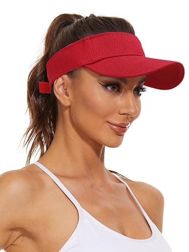 Komorebi Visors for Women Unisex Sun Visor Hats Adjustable Running Caps Summer Sun Protection Tennis Hat for Sports thumbnail 2