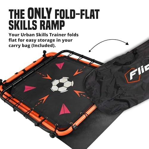 Flick Urban Soccer Skills Trainer - Rebound Board, Rebound Net, Target Net and Passing Tunnel - Proven by Science to Improve Your Soccer Skills thumbnail 6