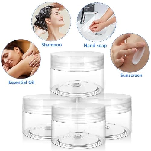 DTDNZKN 4 Pack 1 Oz (30ml) travel containers for creams Leak Proof with Labels thumbnail 4