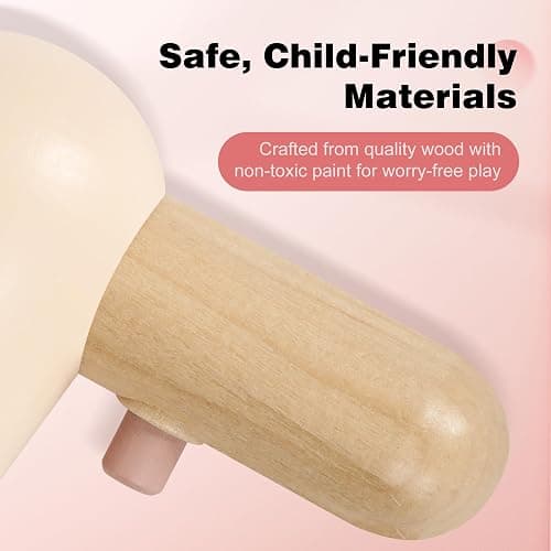 Pithfor Wooden Makeup Toy Set, Pretend Play Makeup Set for Kids Toddlers, Play Beauty Makeup Kit for Girls 3 4 5 6 7 Year Old thumbnail 6