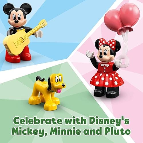LEGO DUPLO Disney Mickey & Minnie Mouse Birthday Train - Building Toys for Toddlers with Number Bricks, Cake and Balloons, Early Learning and Motor Skill Toy, Great Gift for Girls, Boys Ages 2+, 10941 thumbnail 3